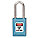 LOCKOUT PADLOCK, KEYED DIFFERENT, THERMOPLASTIC, COMPACT BODY, 1½ IN, STAINLESS STEEL, TEAL