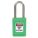 LOCKOUT PADLOCK, KEYED DIFFERENT, THERMOPLASTIC, COMPACT BODY, 1½ IN, STAINLESS STEEL, GREEN