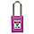 LOCKOUT PADLOCK, KEYED DIFFERENT, THERMOPLASTIC, COMPACT BODY, 1½ IN, STAINLESS STEEL, PURPLE