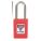 LOCKOUT PADLOCK, KEYED DIFFERENT, THERMOPLASTIC, COMPACT BODY, 1½ IN, STAINLESS STEEL, RED