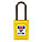 LOCKOUT PADLOCK, KEYED DIFFERENT, THERMOPLASTIC, COMPACT BODY, 1½ IN, STAINLESS STEEL, YELLOW