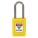 LOCKOUT PADLOCK, KEYED DIFFERENT, THERMOPLASTIC, COMPACT BODY, 1½ IN, STAINLESS STEEL, YELLOW