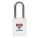 LOCKOUT PADLOCK, KEYED DIFFERENT, THERMOPLASTIC, COMPACT BODY, 1½ IN, STAINLESS STEEL, WHITE