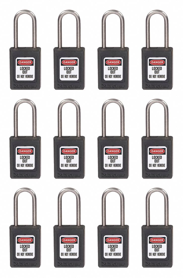 MASTER LOCK, Keyed Alike, Thermoplastic, Lockout Padlock 6MCY9