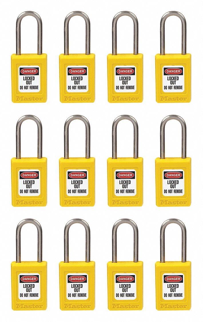 MASTER LOCK, Keyed Alike, Thermoplastic, Lockout Padlock 6MDD3