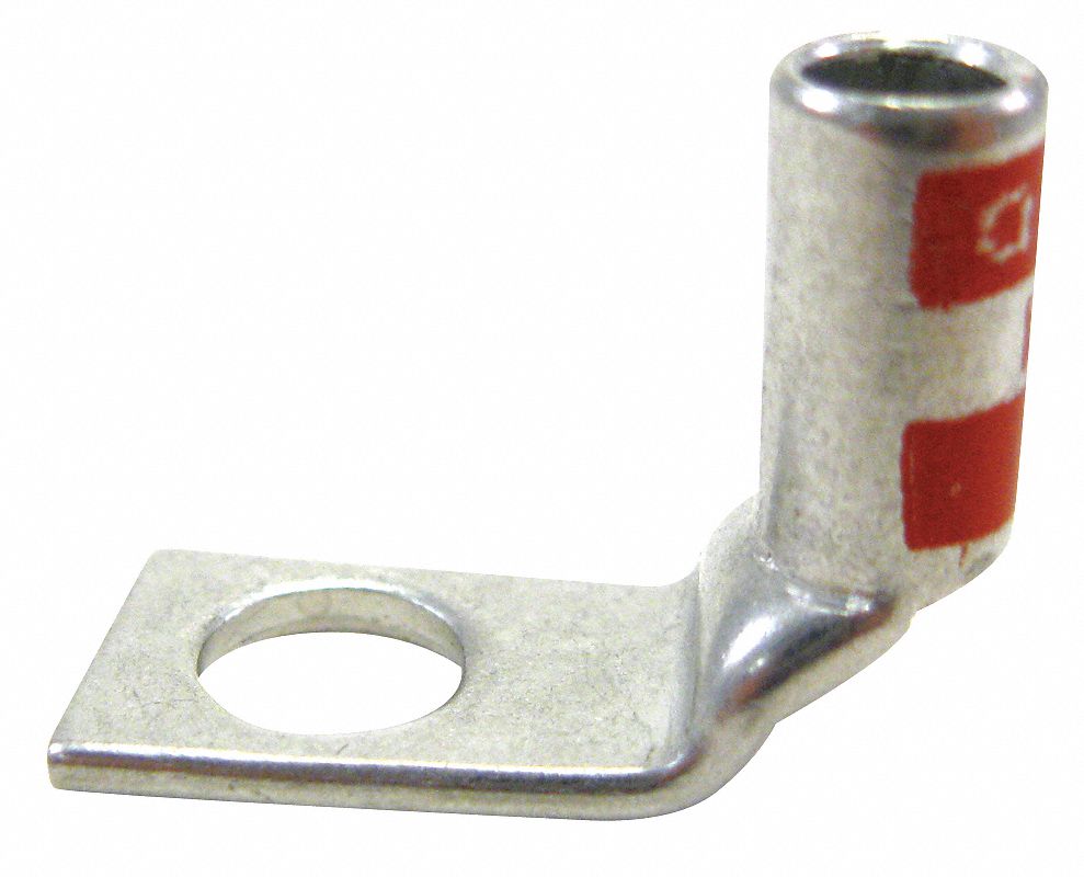 THOMAS & BETTS OneHole Lug Compression Connector, Angled Barrel, Cable