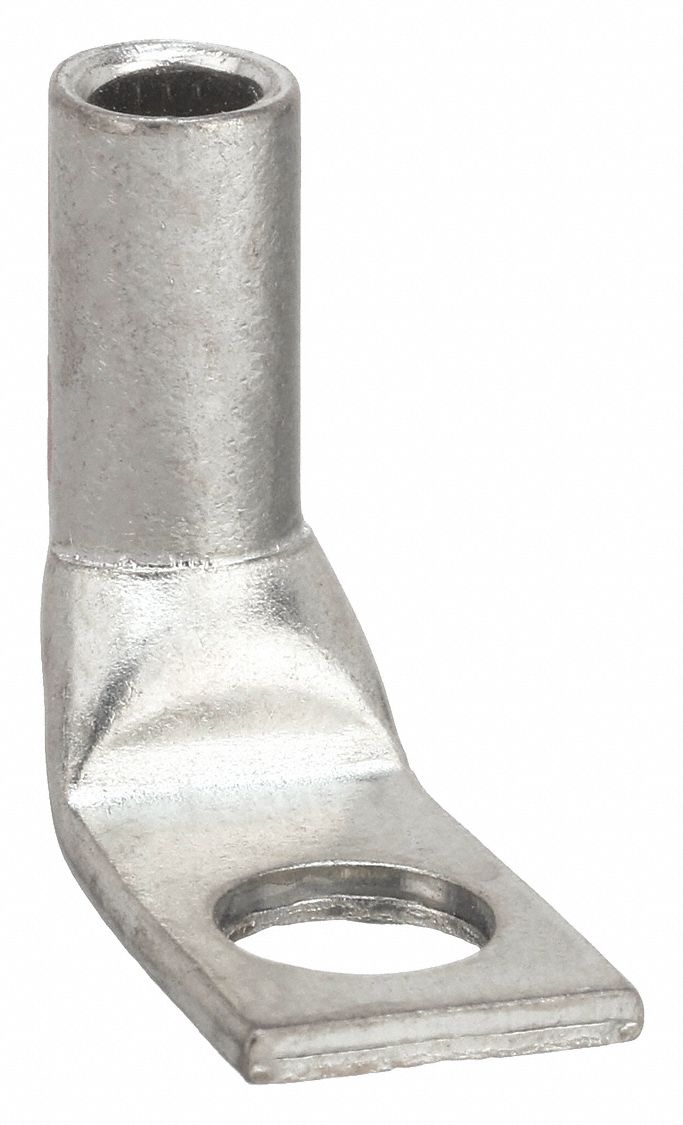 Compression Lug: For 8 AWG, Stranded Wire Type, 1/4 in Stud Size, Std, Copper