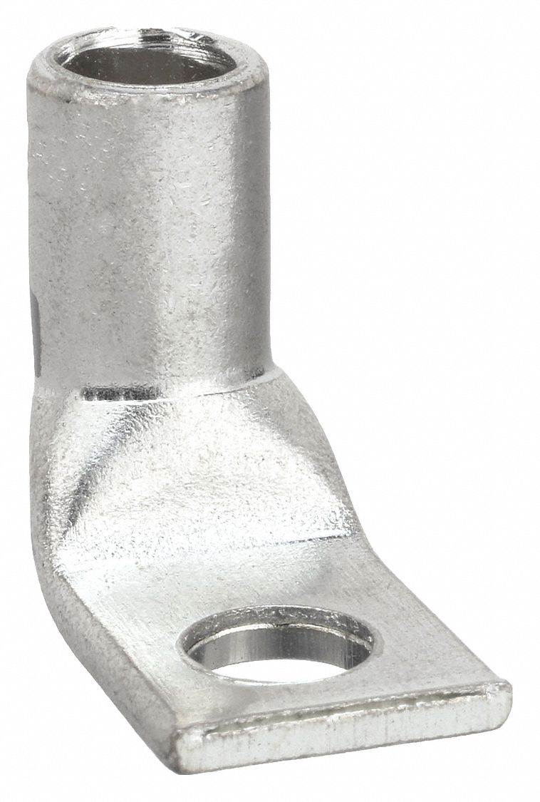 Compression Lug: For 4 AWG, Stranded Wire Type, 1/4 in Stud Size, Std, Copper