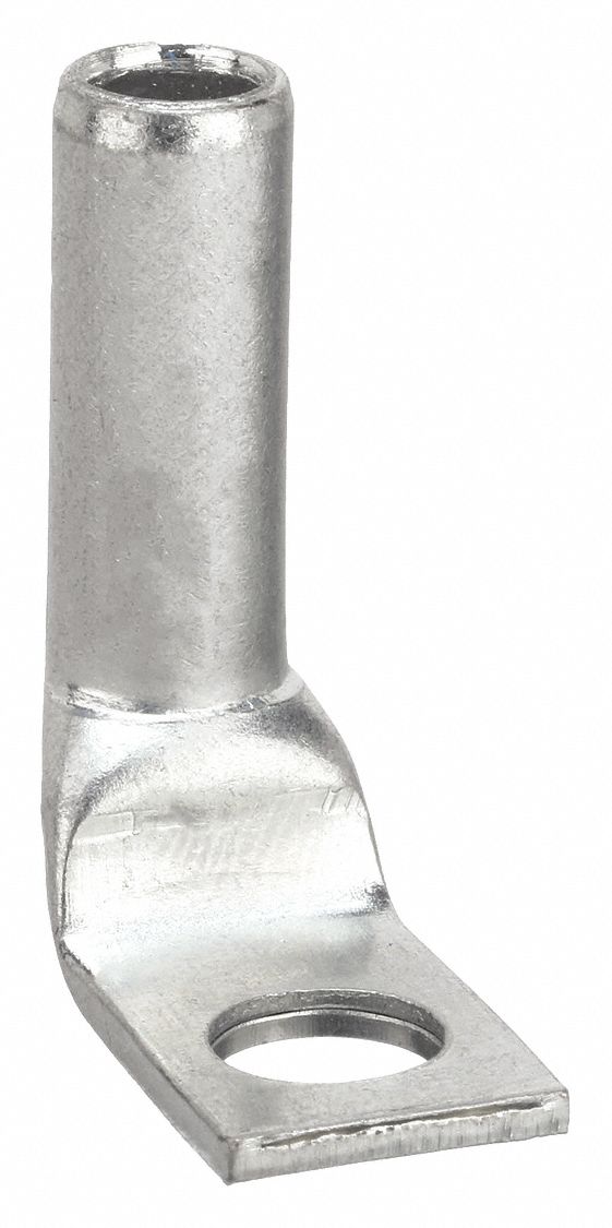 Compression Lug: For 6 AWG, Stranded Wire Type, 1/4 in Stud Size, Long, Copper