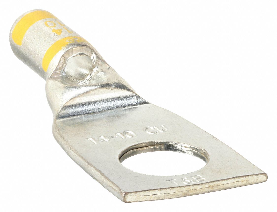 ONE-HOLE LUG COMPRESSION CONNECTOR, 10 AWG MAX WIRE SIZE