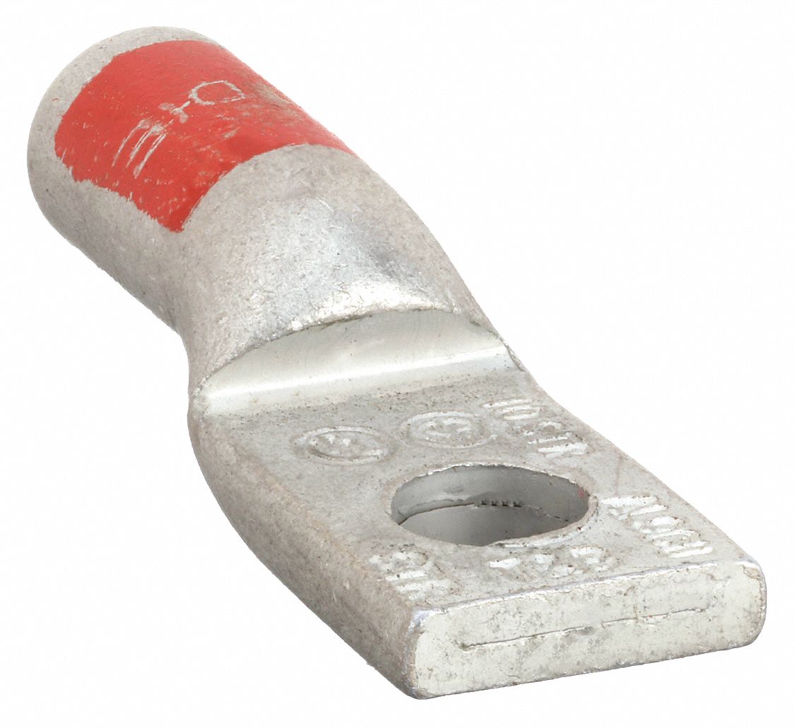 ONE-HOLE LUG COMPRESSION CONNECTOR, 10 AWG MAX WIRE SIZE, #10 STUD SIZE