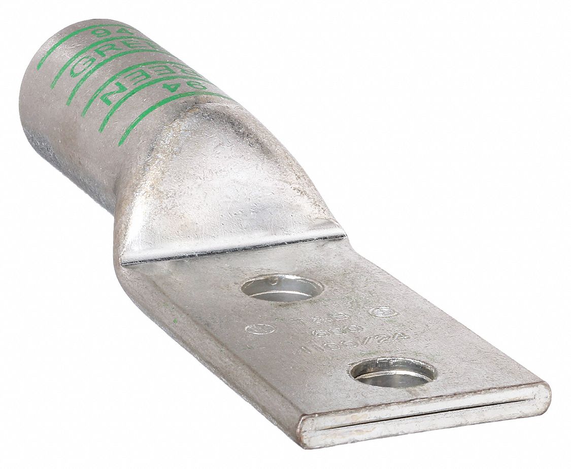 Compression Lug: For 600 kcmil, Stranded Wire, 1/2 in Stud Size, Long, Copper Barrel