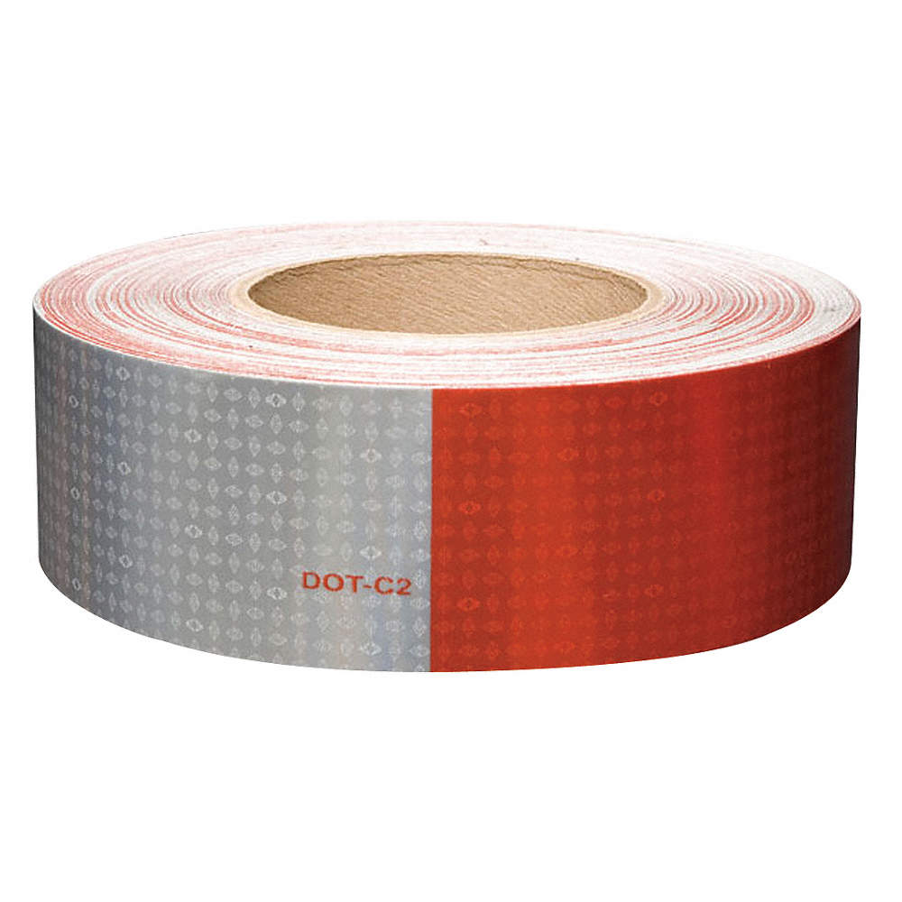 10 Ft DOT-C2 Reflective Tape 6" Red 6" White Safety Warning Truck Trailer Bus