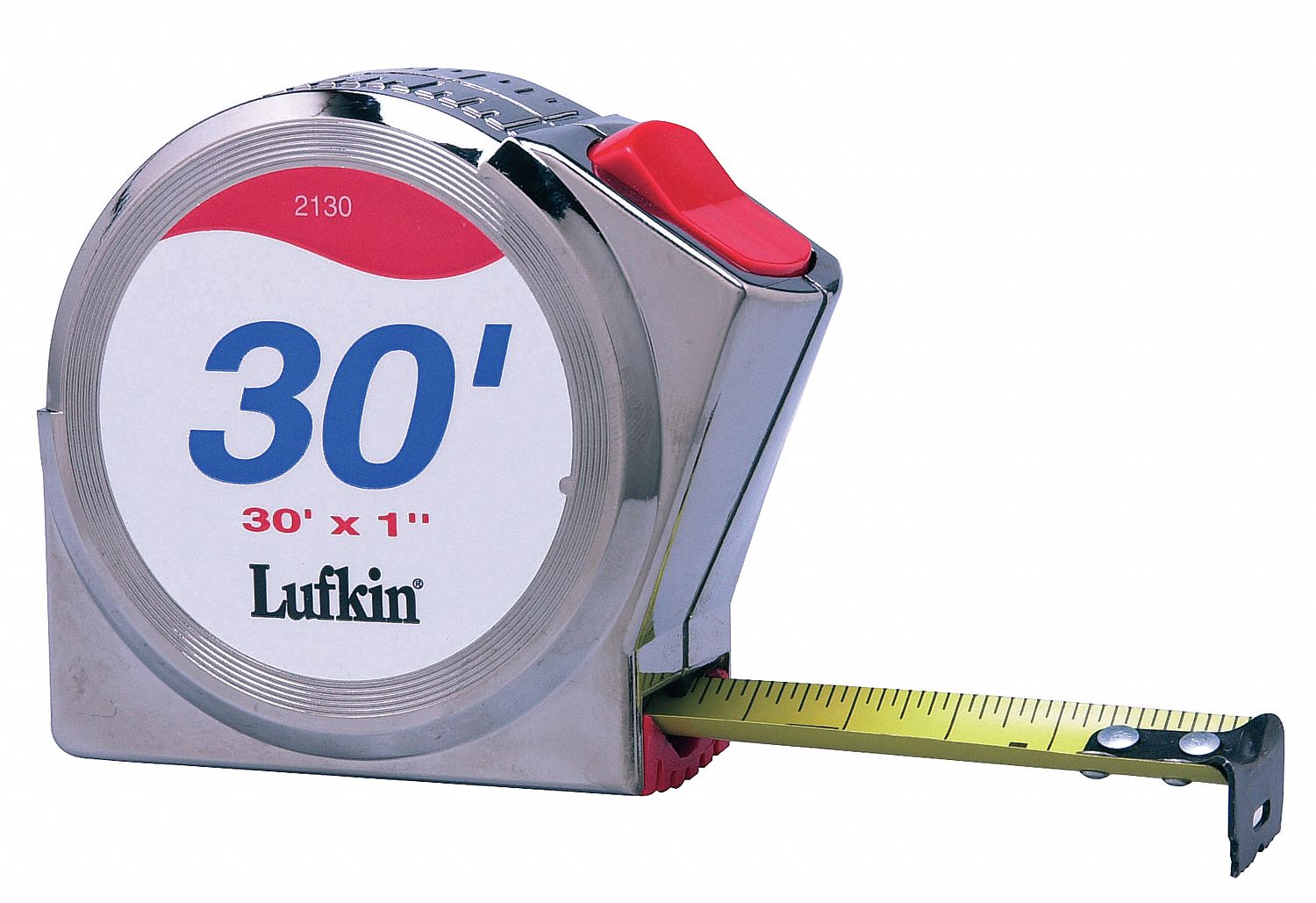 CRESCENT LUFKIN 30 ft. Steel Tape Measure, Chrome 6MGU02130 Grainger