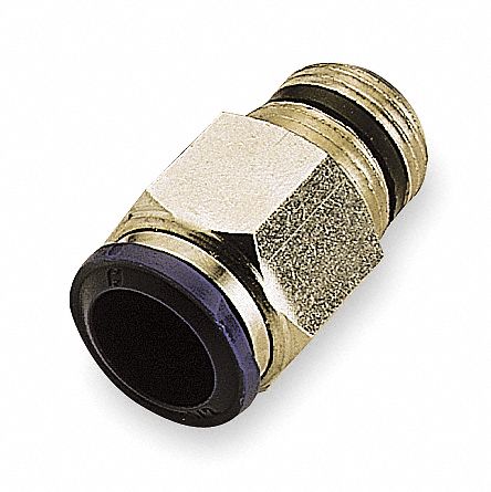 MALE ADAPTER: NICKEL PLATED BRASS, PUSH-TO-CONNECT X MNPT, FOR ⅛ IN TUBE OD, 10 PK