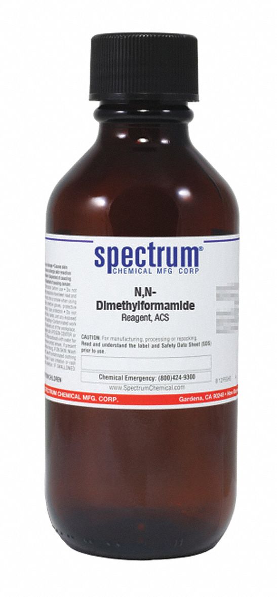 N, N-Dimethylformamide: ACS, 500 mL, 68-12-2, Reagent, Liquid, Bottle, Glass, 24 mo Shelf Life, 1