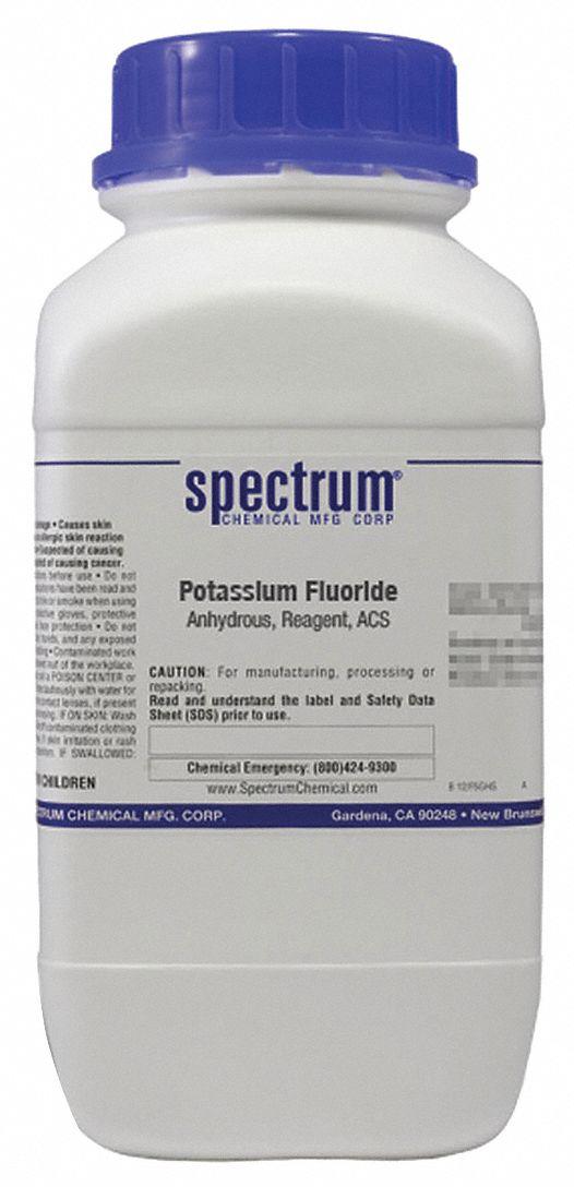 Potassium Fluoride - Anhydrous: ACS, 1 kg, 7789-23-3, Reagent, Powder, Bottle, Plastic, 1