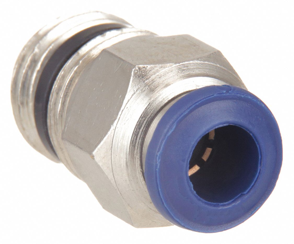 MALE ADAPTER: NICKEL PLATED BRASS, PUSH-TO-CONNECT X MNPT, FOR ¼ IN TUBE OD, IMPERIAL, 10 PK