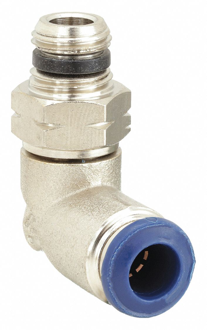 MALE ELBOW: NICKEL PLATED BRASS, PUSH-TO-CONNECT X MNPT, FOR ½ IN TUBE OD, ½ IN PIPE, 10 PK