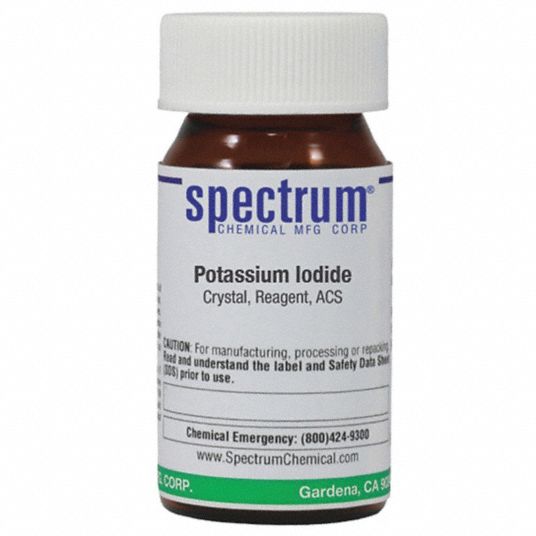 Spectrum Potassium Iodide Crystal Reagent Acs 7681 11 0 166 Ki Amber Glass Bottle Acs