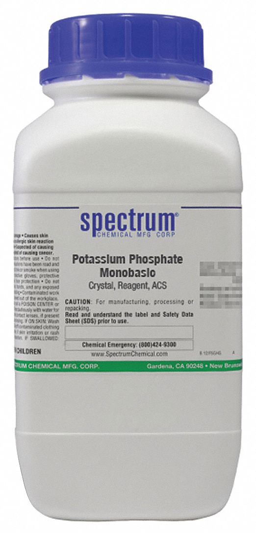 Potassium Phosphate - Monobasic: ACS, 2.5 kg, 7778-77-0, Reagent, Powder, Bottle, Plastic, 1