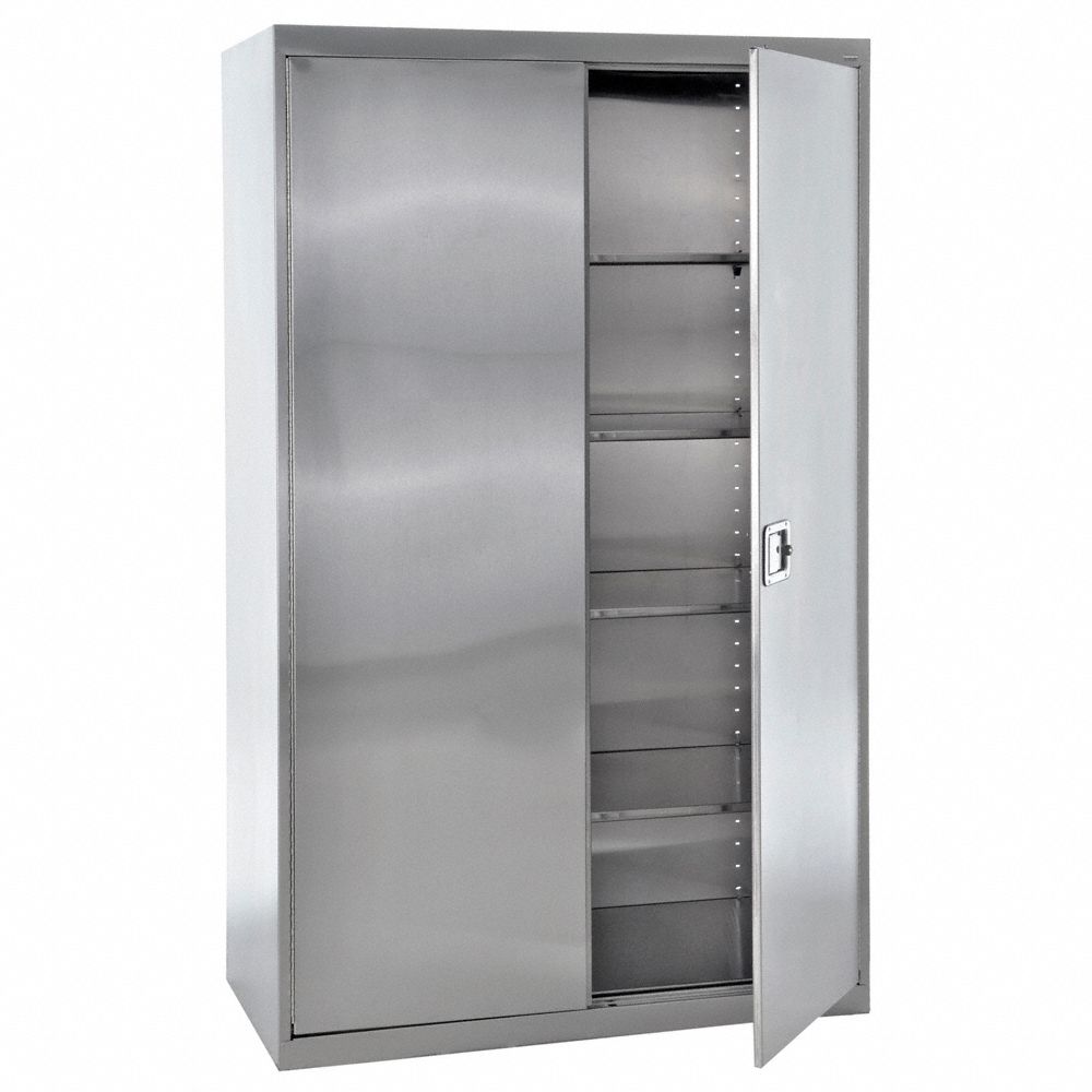 Grainger Approved Industrial Storage Cabinet Gray 78 In H X 48 In W X