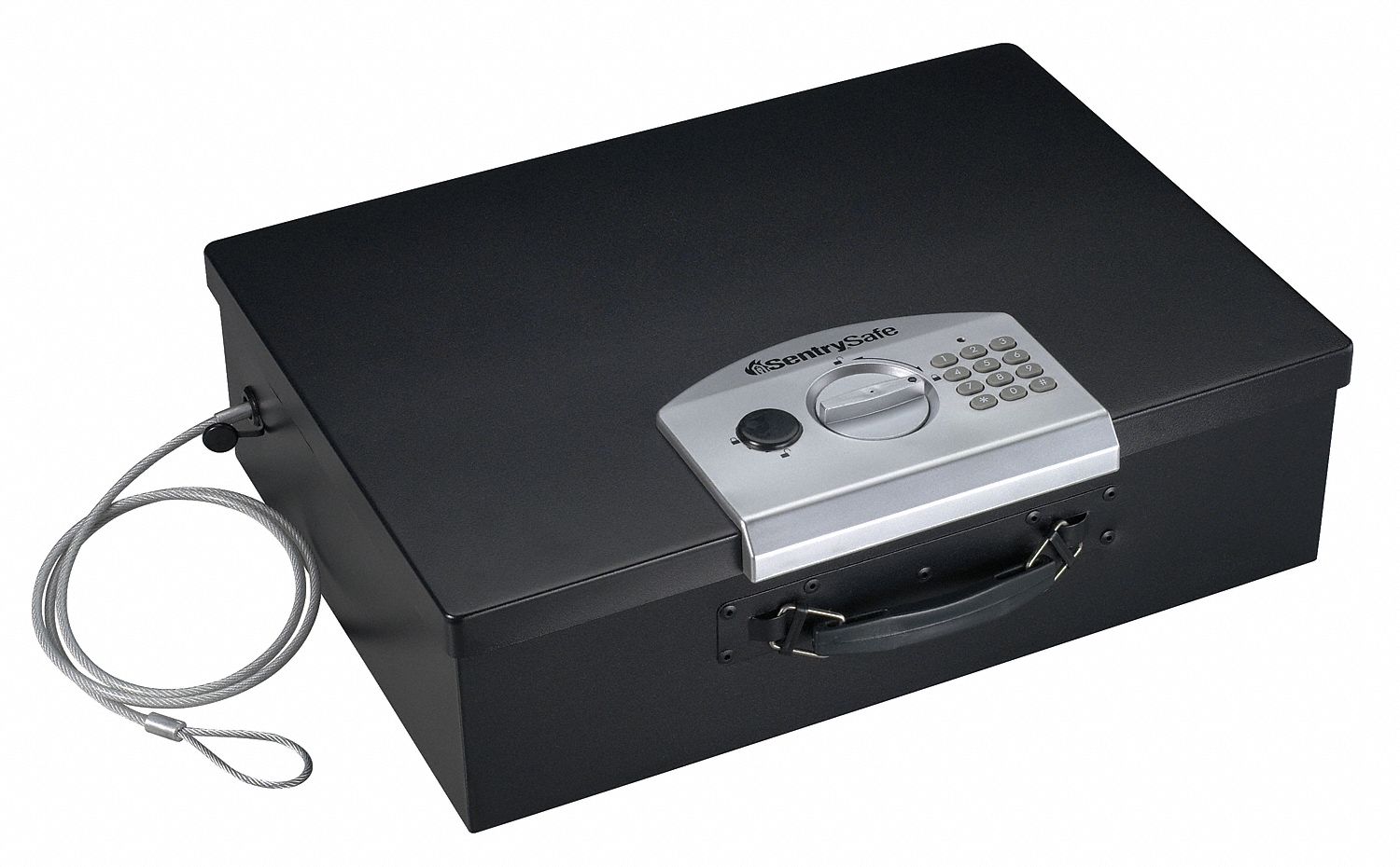 SENTRY SAFE, Compact and Portable, Electronic/Override Key Lock