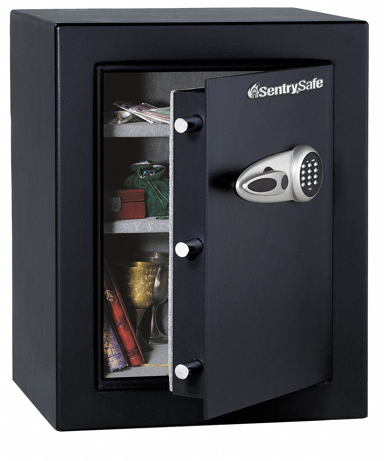 SENTRY SAFE Floor Safe: Black, 195 lb Net Wt, 4.3 cu ft Capacity, Not  Specified