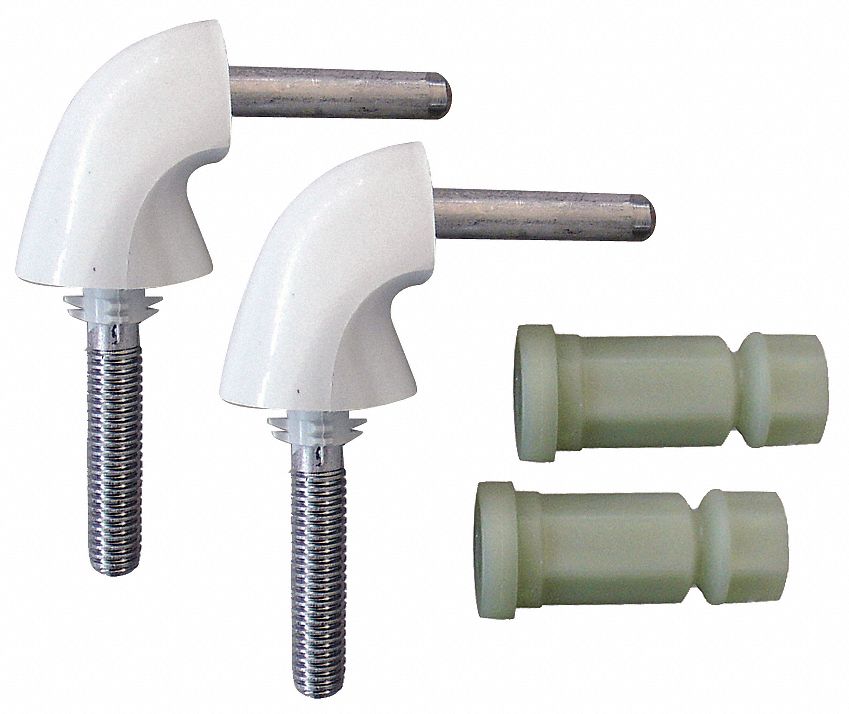 HINGES: FITS BEMIS BRAND, FOR MEDIC-AID, 3 IN X 1¼ IN X 3½ IN SIZE, PLASTIC/SS