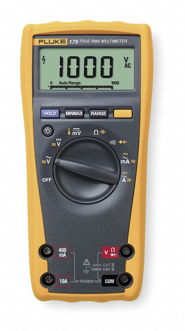 FLUKE Multímetro Digital 1000V 10A 6000 conteos - Multímetros Digitales -  1NC32