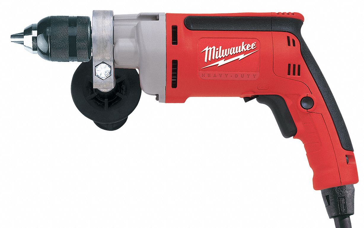 MILWAUKEE Taladro Eléctrico, 120 V, 8.0 Amp, 0 a 850 RPM, Mandril