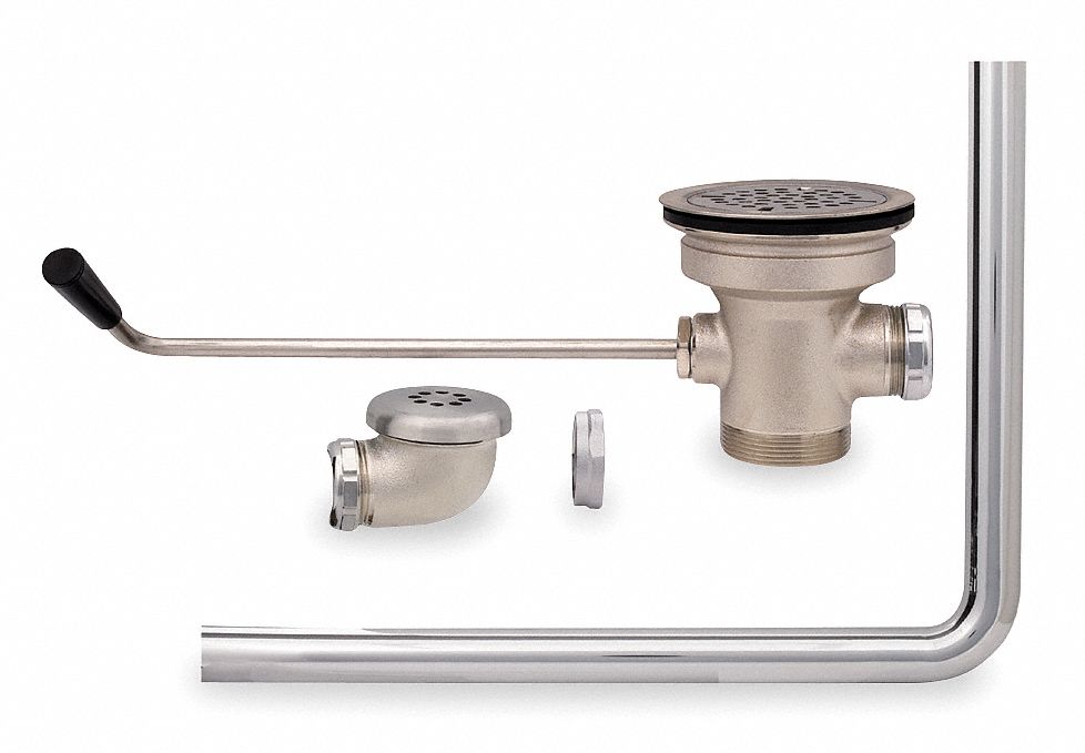 T&S BRASS Cast Bronze, Sink Drain, 1 1/2 in, 2 in Pipe Dia. Drains