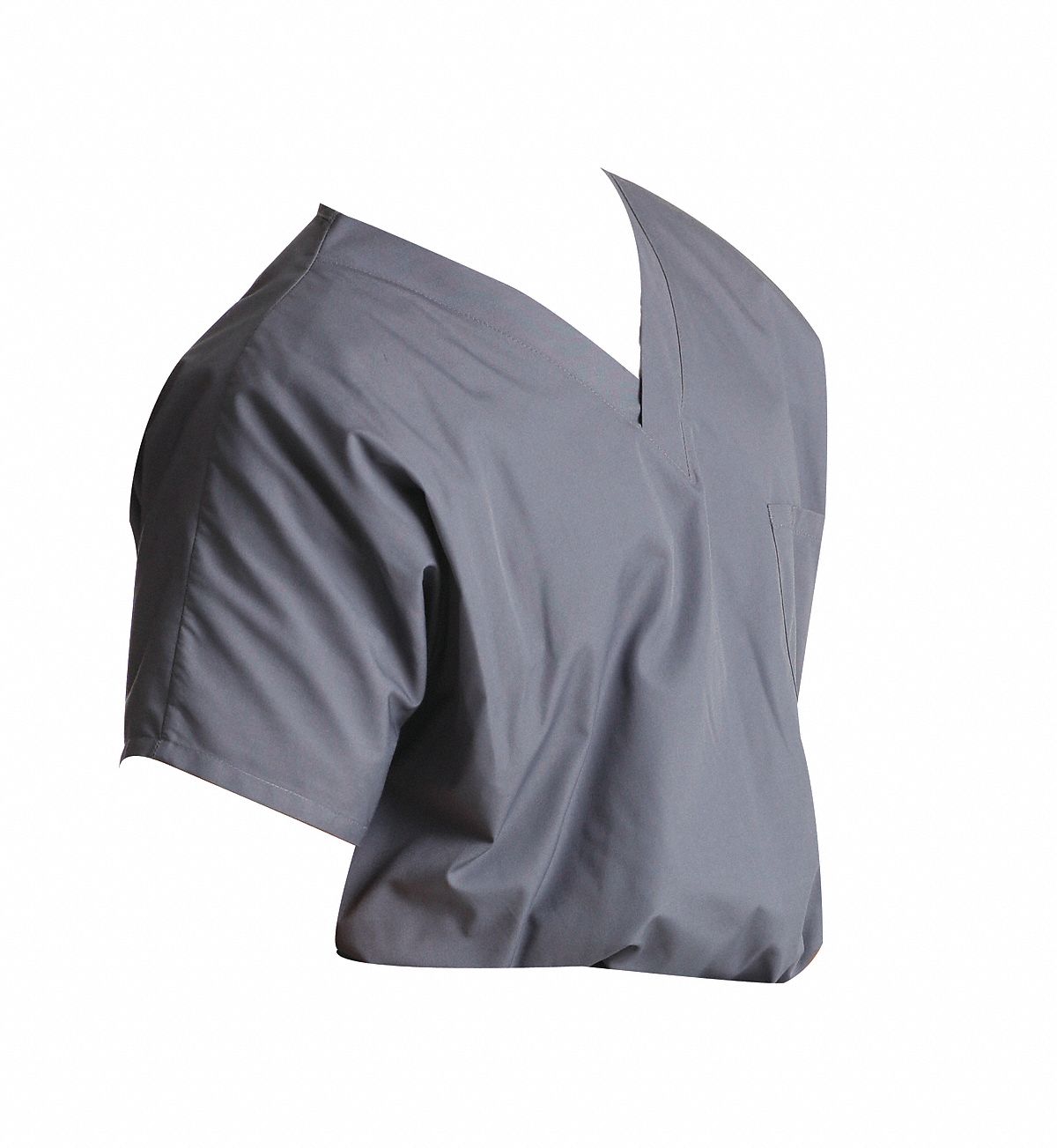 Scrub Shirt: Gray, Unisex, 2XL, Cotton/Polyester, Shirt, 1 Pockets