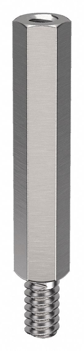Standoff: #6-32 Thrd Sz, 2 in Lg, 1 in Body Lg, 1/4 in Thread Lg, 3/16 in Hex Wd, Stainless Steel