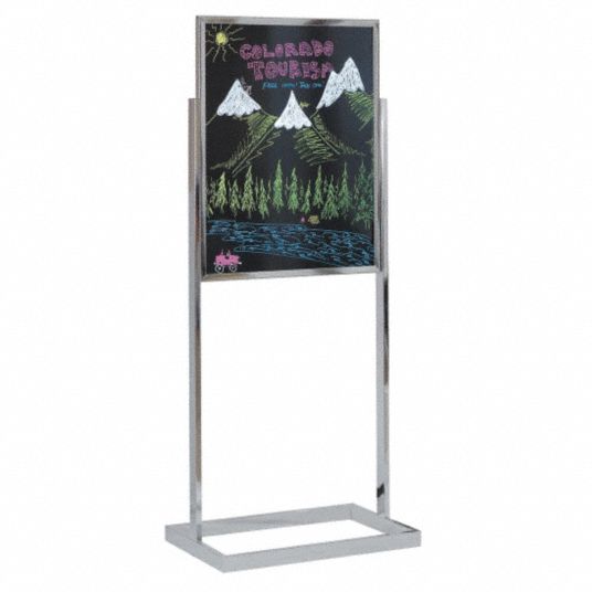 Easel Mounted, 36 in Dry Erase Ht, Dry Erase Board 6MVD5UVBPS2436