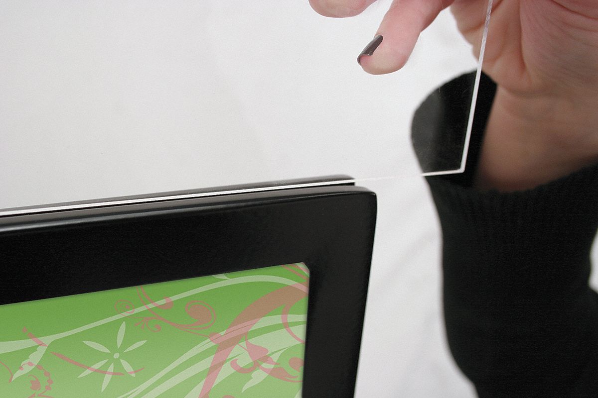 Protective Sign Cover: Clear, Acrylic Frame Material, 36 in Ht, 24 in Wd