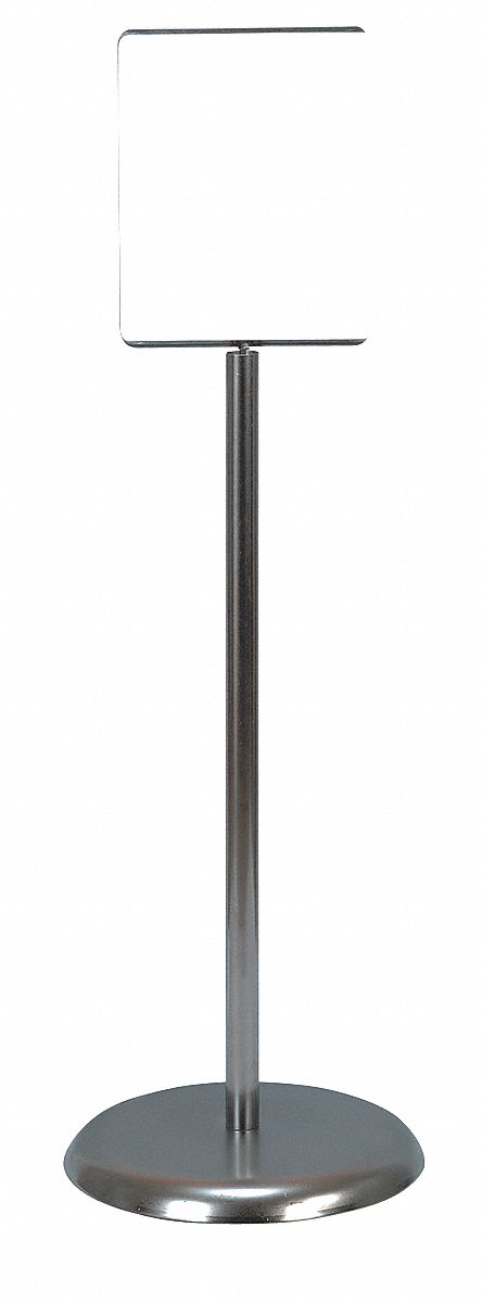 PORTE-ENSEIGNE,COL,8-1/2X11,METAL,CHROME