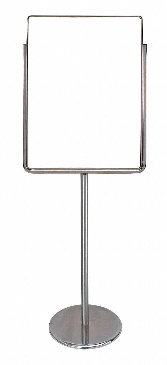 UNITED VISUAL PRODUCTS, Pedestal Mounting, 22 in W x 28 in H, Sign