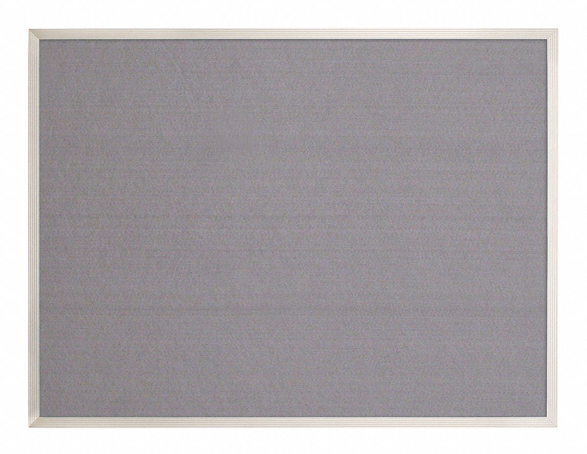 United Visual Products 18 In Ht 24 In Wd Bulletin Board 6mvg9 Uv640aez Grey Satin Grainger