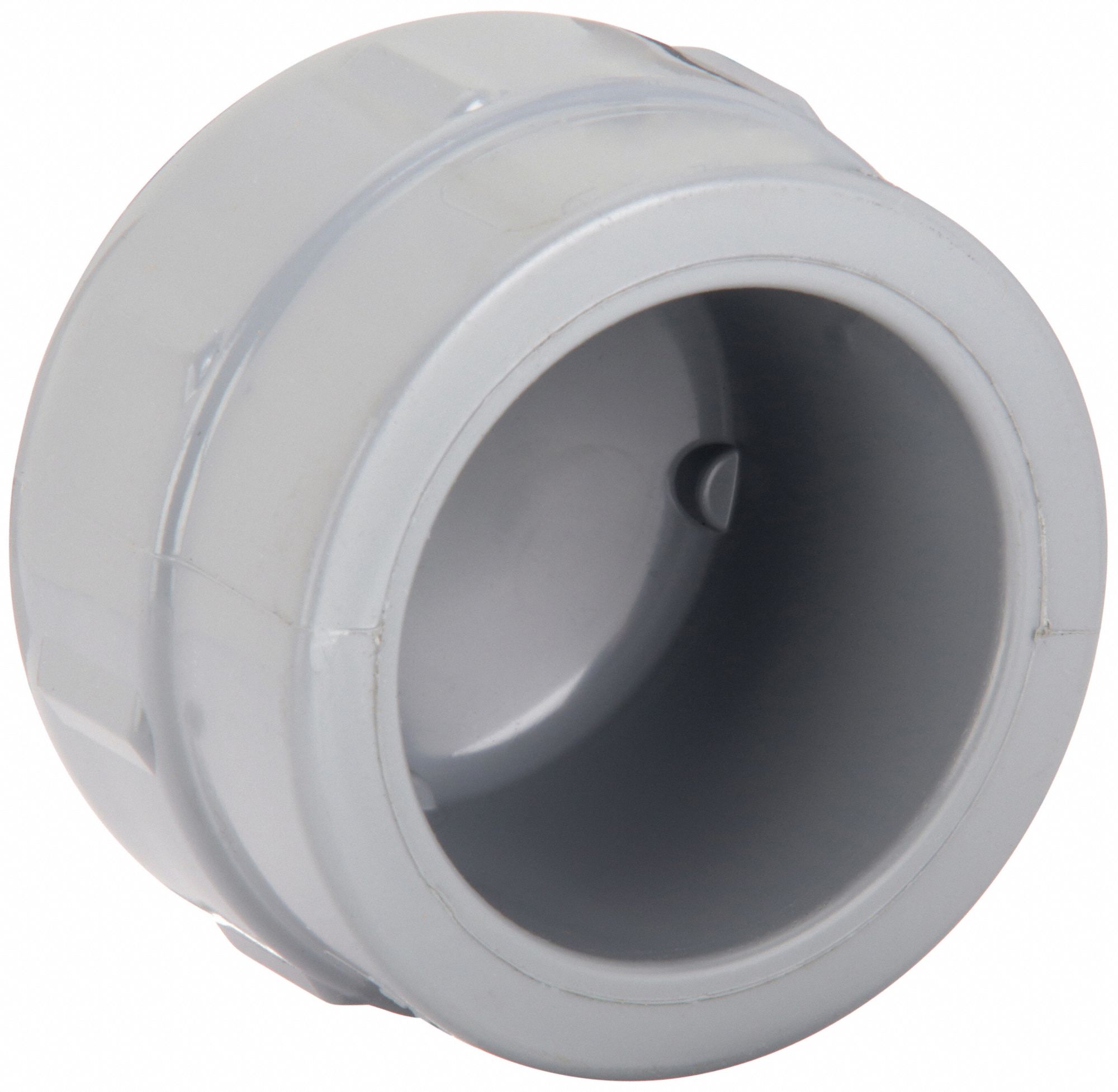 CAP: 1¼ IN FITTING PIPE SIZE, SCHEDULE 80, FEMALE SOCKET, GREY, 1 7/8 IN OVERALL LG