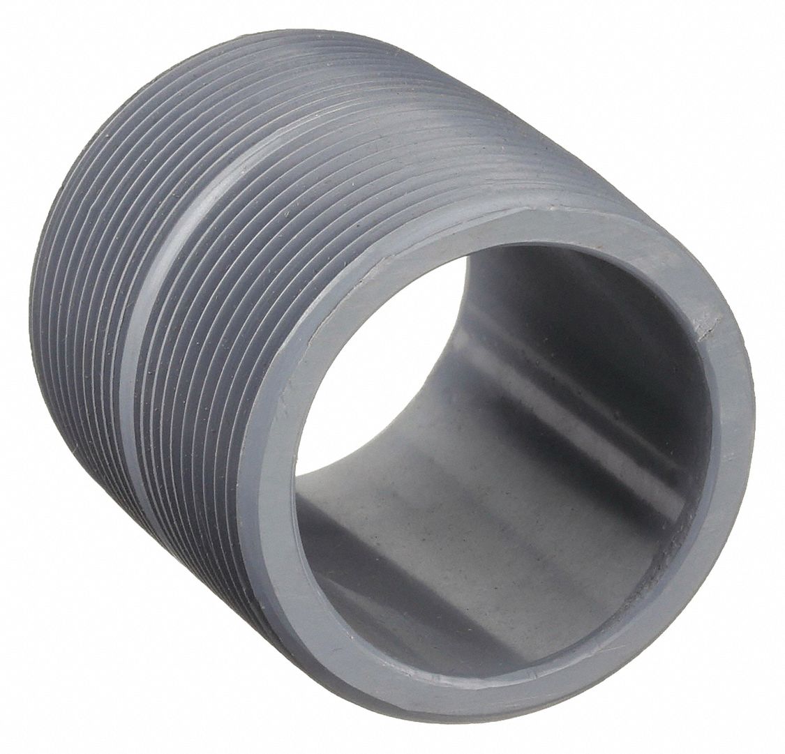 NIPPLE: CHLORFIT, CPVC, 2 IN NOMINAL PIPE SIZE, 3 IN L, BOTH ENDS THREADED, SCHEDULE 80
