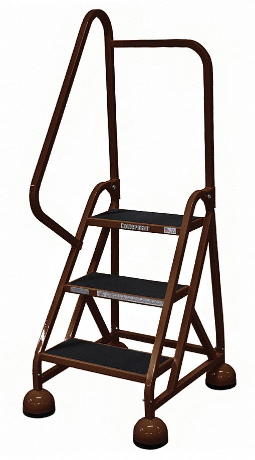 Rolling Ladder, Hndrl, Platfm 27 In H