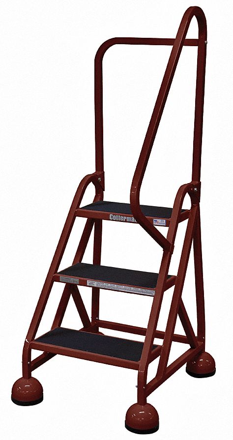 Rolling Ladder, Hndrl, Platfm 27 In H