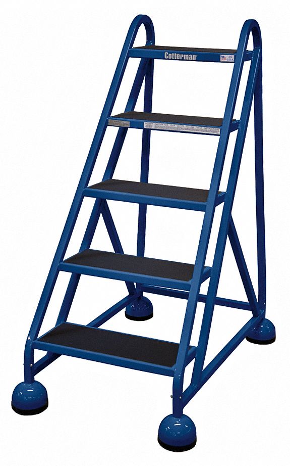 Rolling Ladder, Welded, Platform 45In H