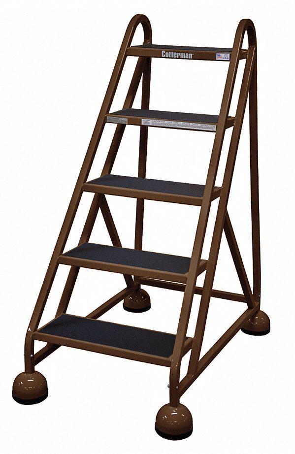 Rolling Ladder, Welded, Platform 45In H