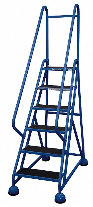 Rolling Ladder, Hndrl, Platfm 54 In H