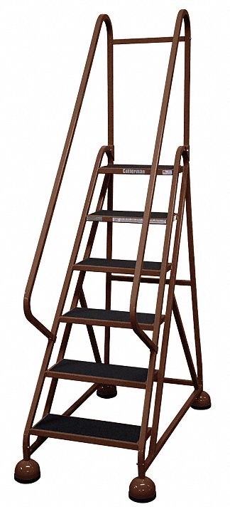 Rolling Ladder, Hndrl, Platfm 54 In H