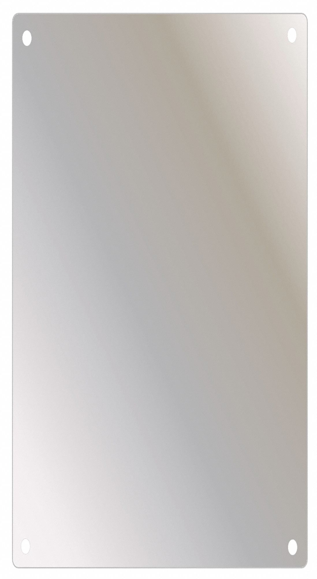 Mirror: Rectangular, 30 in x 16 in x 1/8 in, Wall, Stainless Steel, Rust Resistant