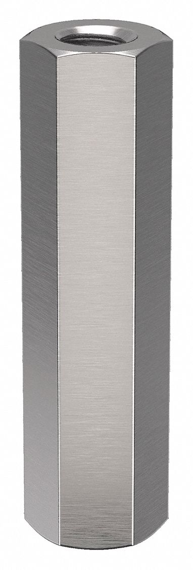 Standoff: #4-40 Thrd Sz, 3/4 in Lg, Hex, Stainless Steel, Plain, 3/16 in Hex Wd