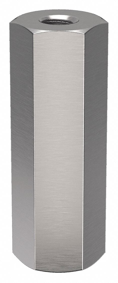 Standoff: #4-40 Thrd Sz, 3/4 in Lg, Hex, Stainless Steel, Plain, 1/4 in Hex Wd
